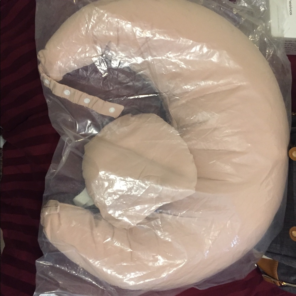 pastel pink nursing pillow